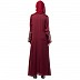A-line abaya with Resham embroidery work- Maroon